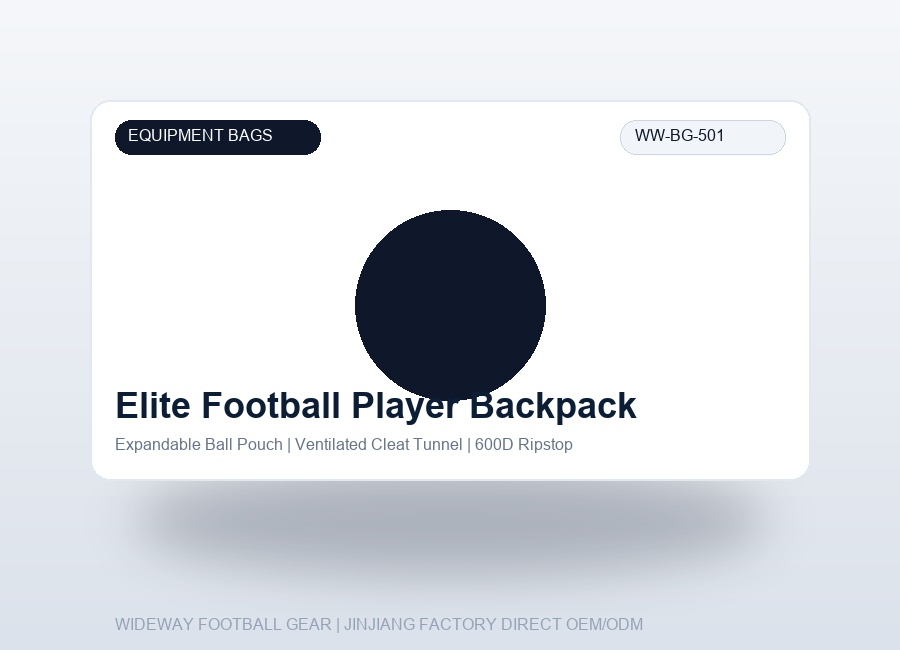 Elite Club Player Football Backpack with Bottom Ball Pouch - WIDEWAY Football Gear
