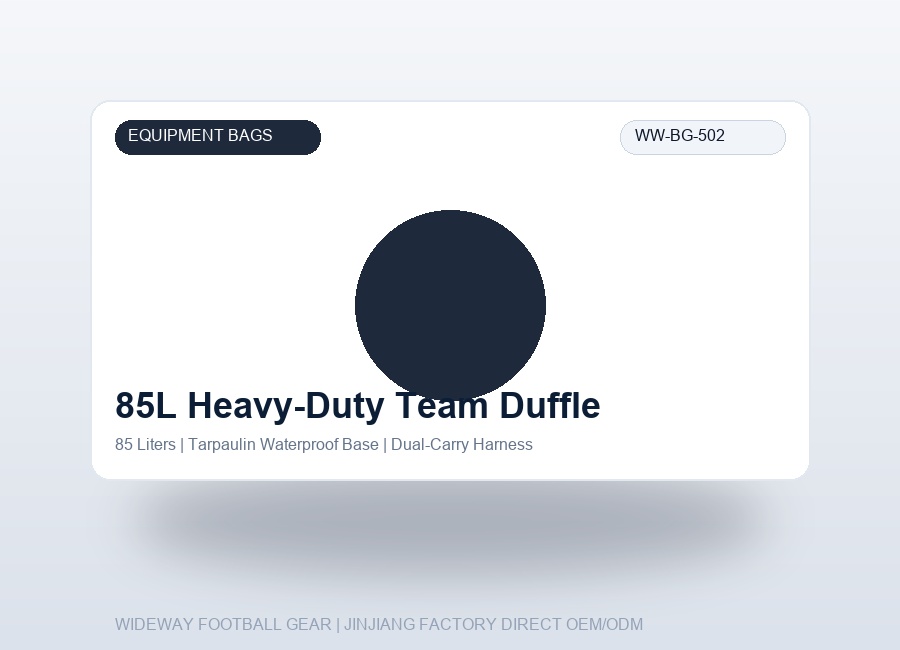 85L Heavy-Duty Water-Resistant Team Club Duffle Bag - WIDEWAY Football Gear