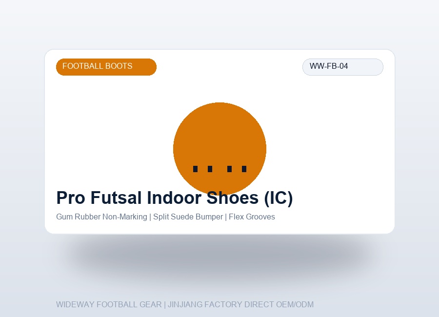 Pro Futsal Indoor Court Soccer Shoes (IC) with Suede Bumper - WIDEWAY Football Gear