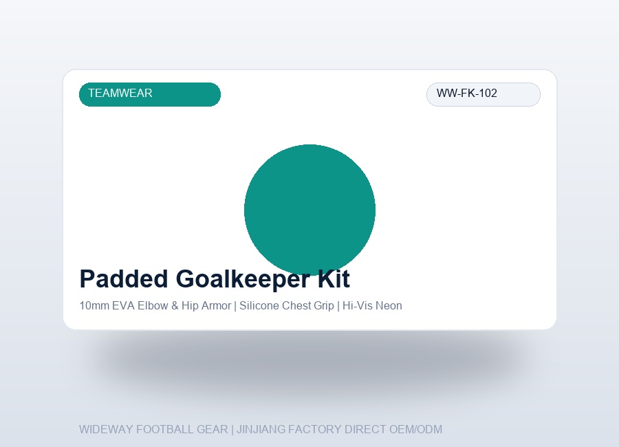 Goalkeeper Padded Match Jersey & Padded Shorts Kit - WIDEWAY Football Gear