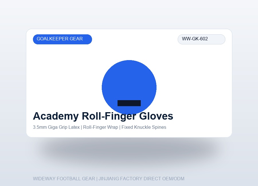 Club Academy Goalkeeper Gloves with Roll-Finger Cut - WIDEWAY Football Gear