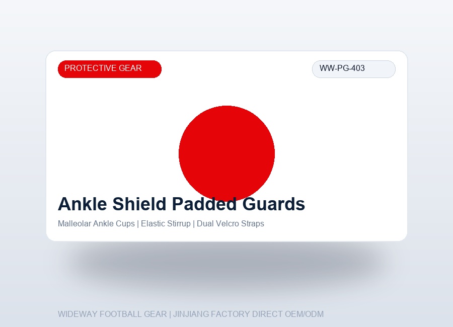 Ankle Shield Padded Shin Guards with Stirrup & Calf Strap - WIDEWAY Football Gear