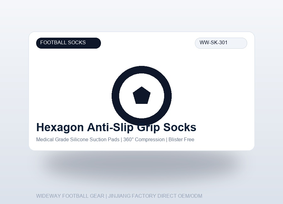 Elite Hexagon Anti-Slip Silicone Grip Soccer Socks - WIDEWAY Football Gear