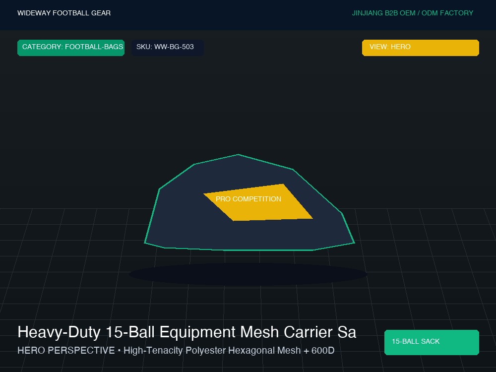 Heavy-Duty 15-Ball Equipment Mesh Carrier Sack