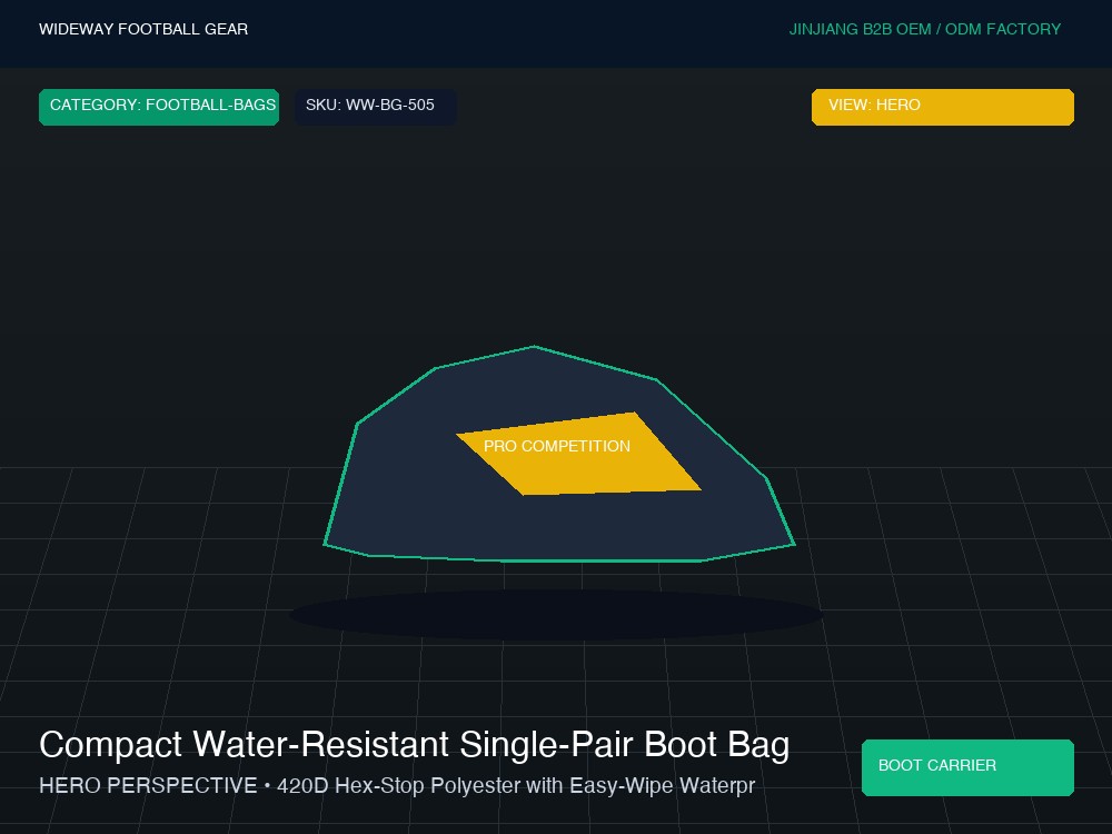 Compact Water-Resistant Single-Pair Boot Bag with Mesh Vents