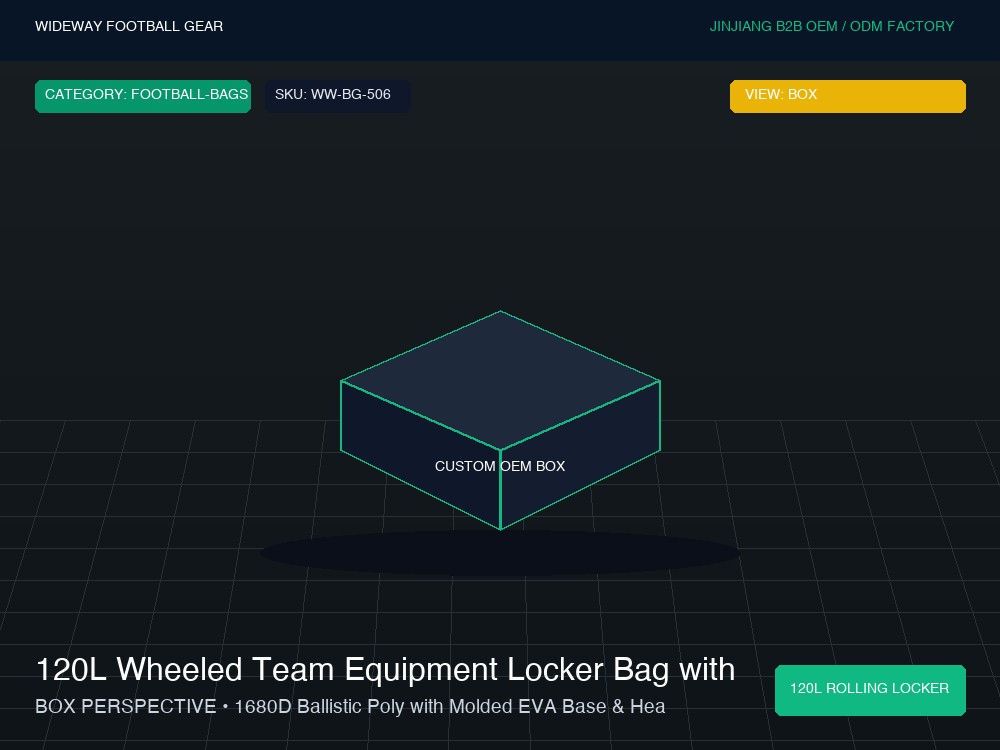 120L Wheeled Team Equipment Locker Bag with Heavy-Duty Trolley - Custom OEM Packaging Box & Label