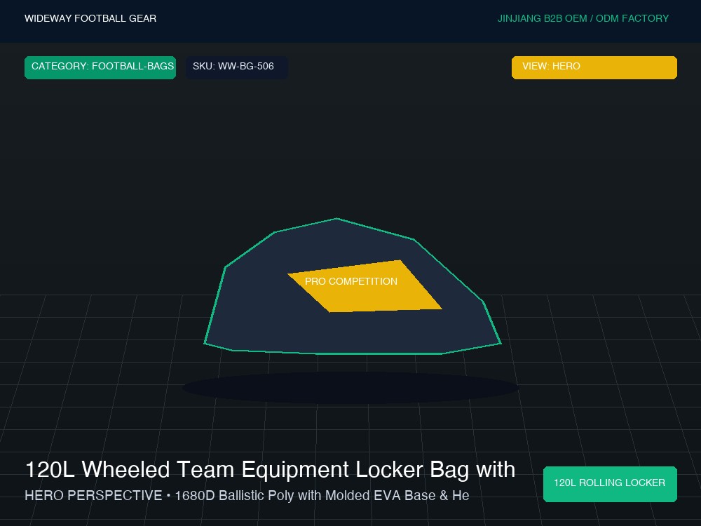 120L Wheeled Team Equipment Locker Bag with Heavy-Duty Trolley