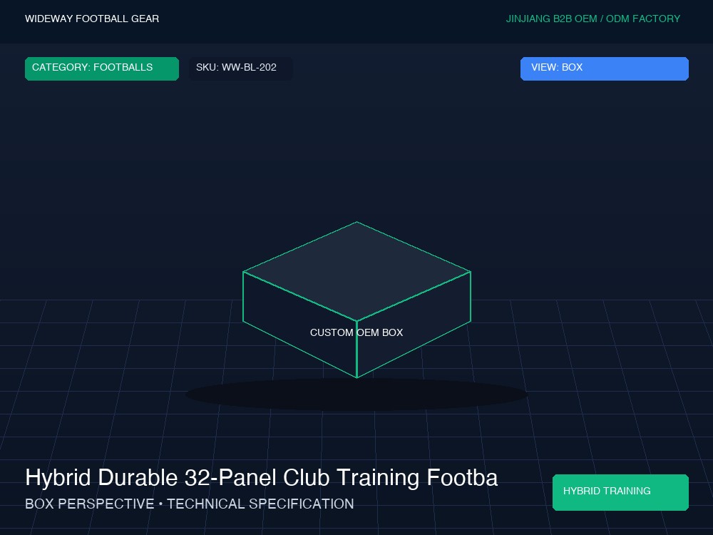 Hybrid Durable 32-Panel Club Training Football - Custom OEM Packaging Box & Label