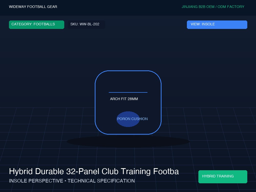 Hybrid Durable 32-Panel Club Training Football - Insole Cushioning & Heel Counter