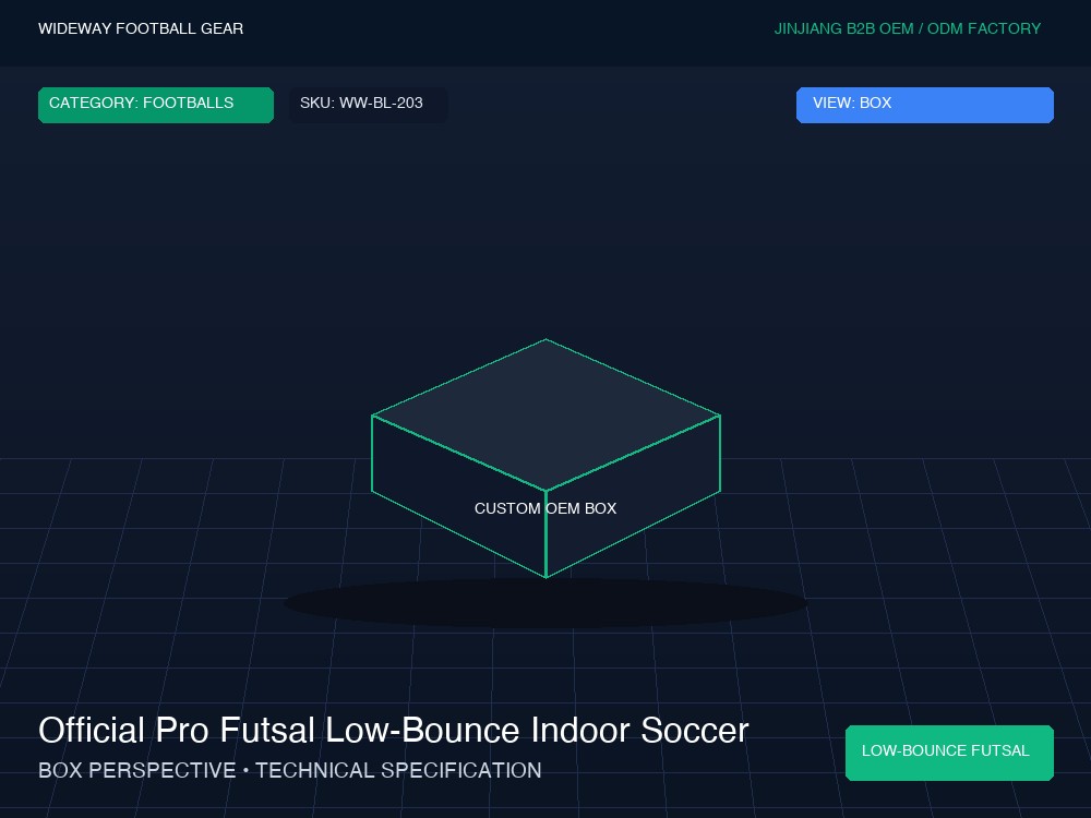 Official Pro Futsal Low-Bounce Indoor Soccer Ball - Custom OEM Packaging Box & Label