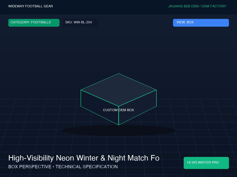High-Visibility Neon Winter & Night Match Football - Custom OEM Packaging Box & Label
