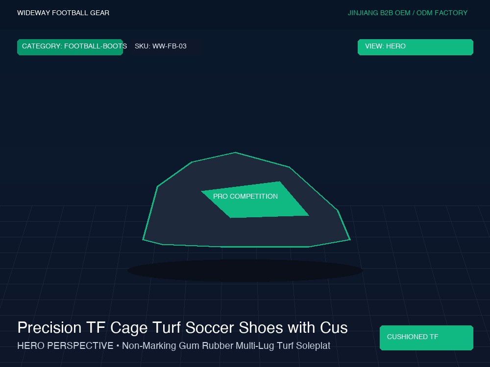 Precision TF Cage Turf Soccer Shoes with Cushioned Midsole