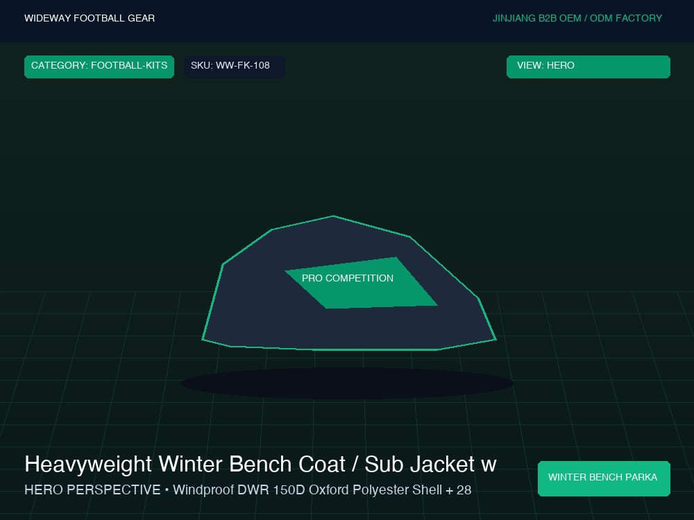 Heavyweight Winter Bench Coat / Sub Jacket with Storm Hood