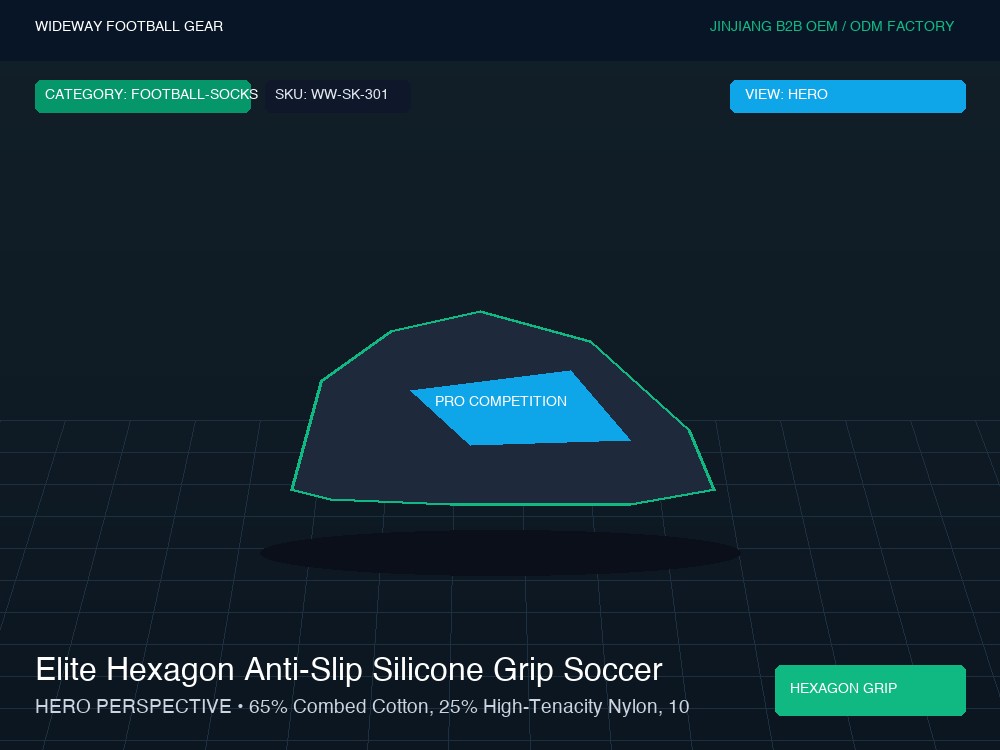 Elite Hexagon Anti-Slip Silicone Grip Soccer Socks