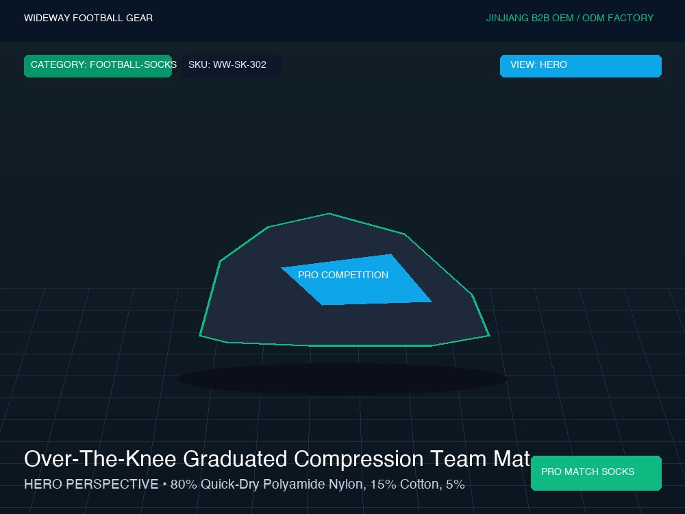 Over-The-Knee Graduated Compression Team Match Socks